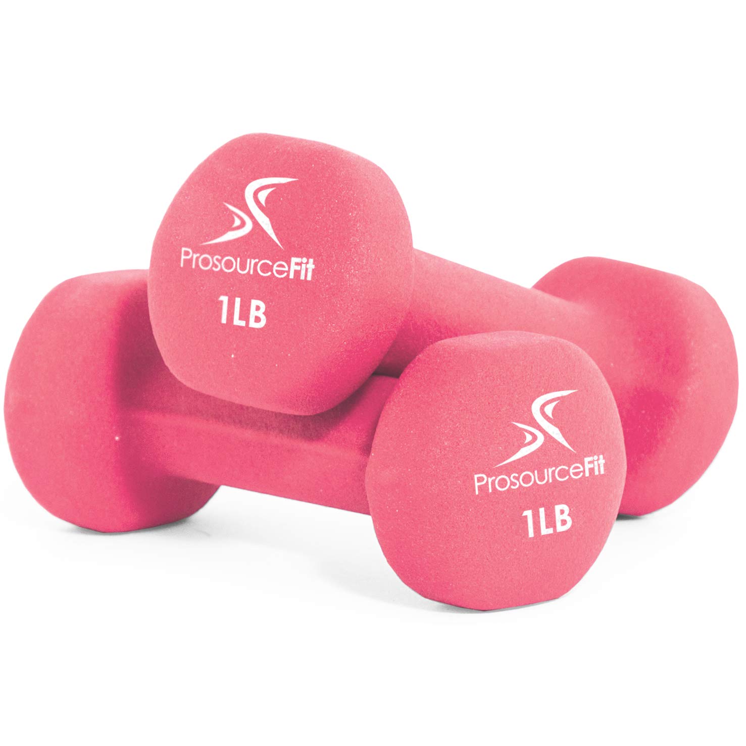 1-Lb Set of 2 ProsourceFit Neoprene Non-Slip Grip Dumbbell (Pink) $8.62 + Free Shipping w/ Prime or on $25+