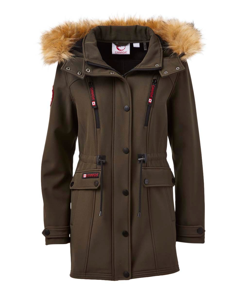 Canada Weather Gear: Women's Faux-Fur Hood Puffer Coat $30, White Cinched-Waist Hooded Parka $30 & More + $5.99 Shipping