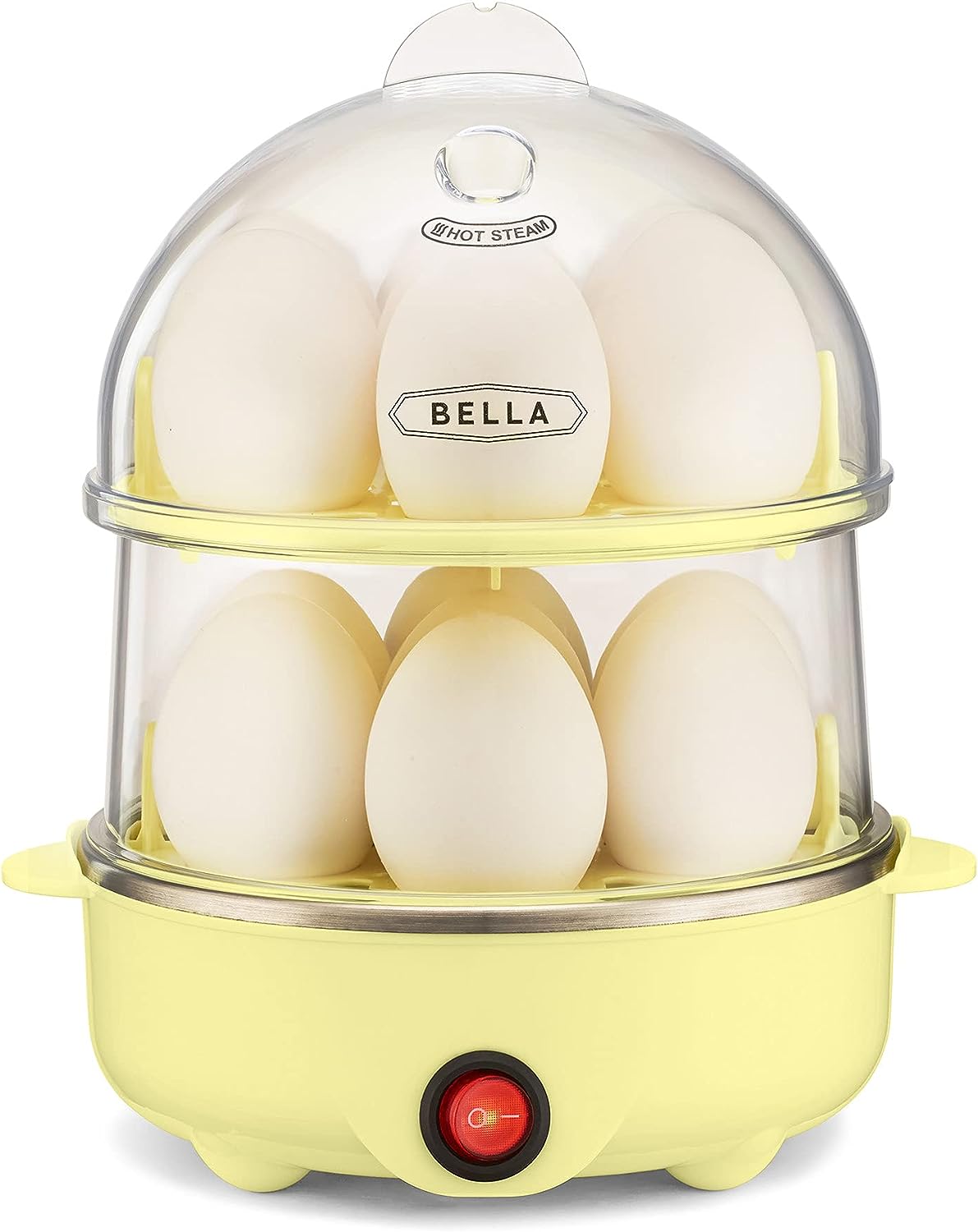 14-Egg Capacity Bella Double Tier Egg Cooker & Poacher w/ Auto Shut Off (Yellow) $12.40 + F/S w/ Prime or on Orders $35+