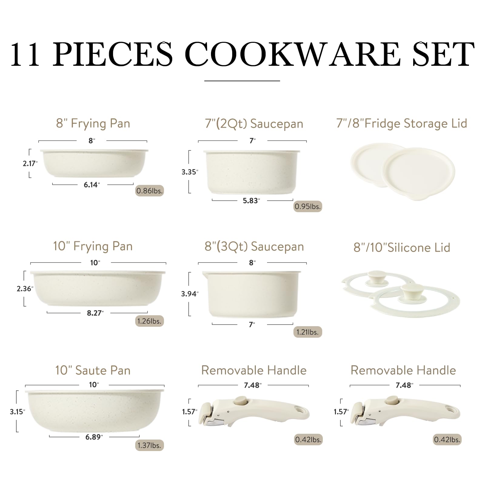 11-Piece Carote Nonstick Granite Cookware Set w/ Detachable Handles $64.99 + Free Shipping