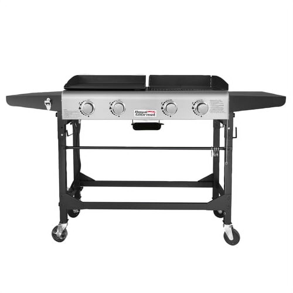 4-Burner Royal Gourmet Liquid Propane Gas Grill & Griddle Combo w/ Side Table $176 + Free Shipping