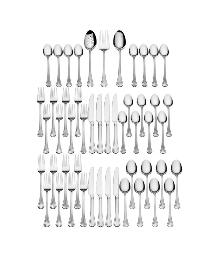 51-Pc International Silver Stainless Steel Flatware Sets (Service for 8) $37 & More + Free Shipping