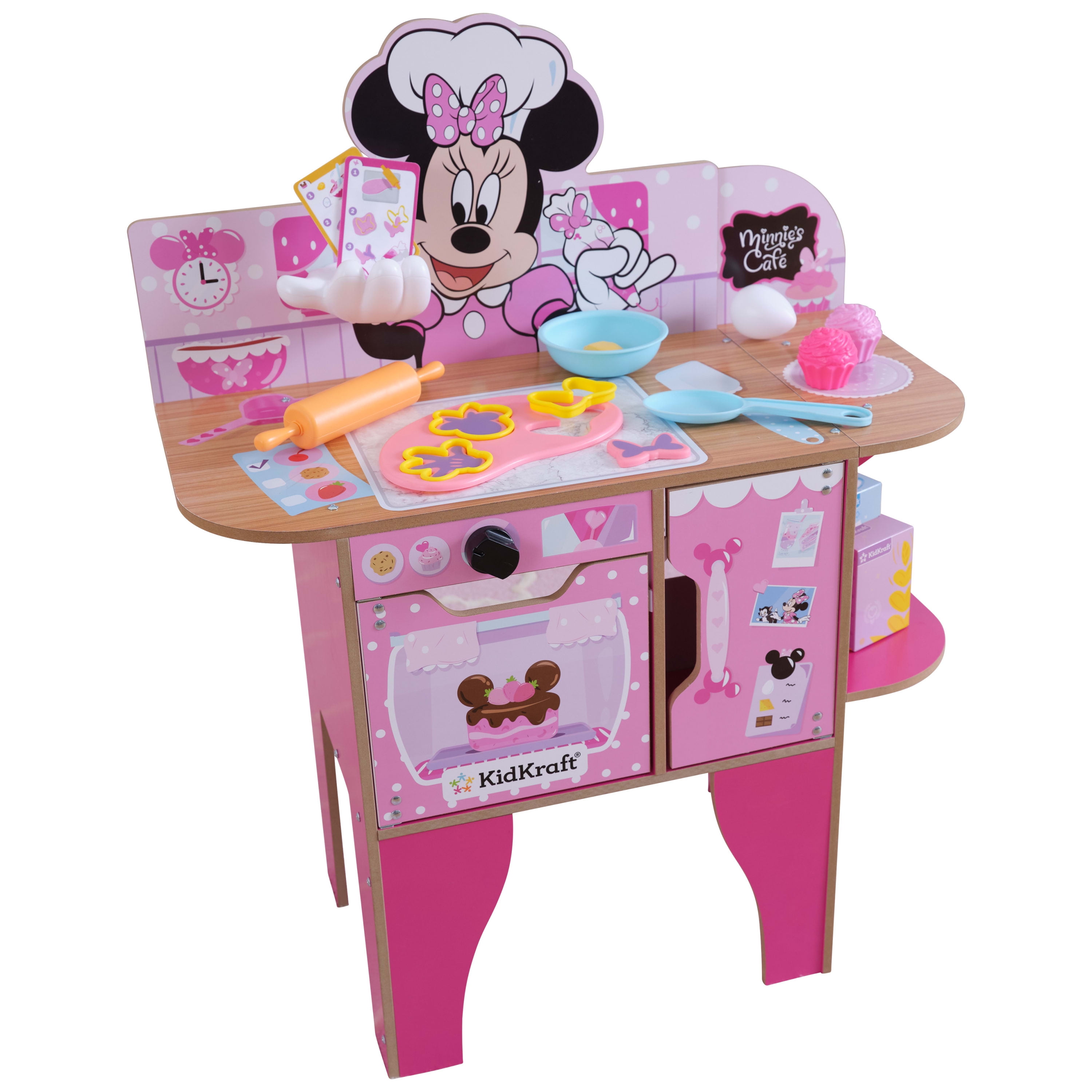 KidKraft Minnie Mouse Wooden Bakery & Cafe Toddler Play Kitchen w/ 18 Accessories $39.97 & More + Free Shipping