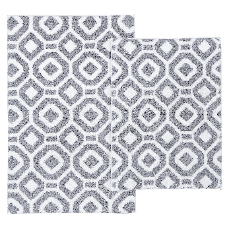 2Pack The Big One Printed or Solid Bath Rugs (17"x24" & 20"x32