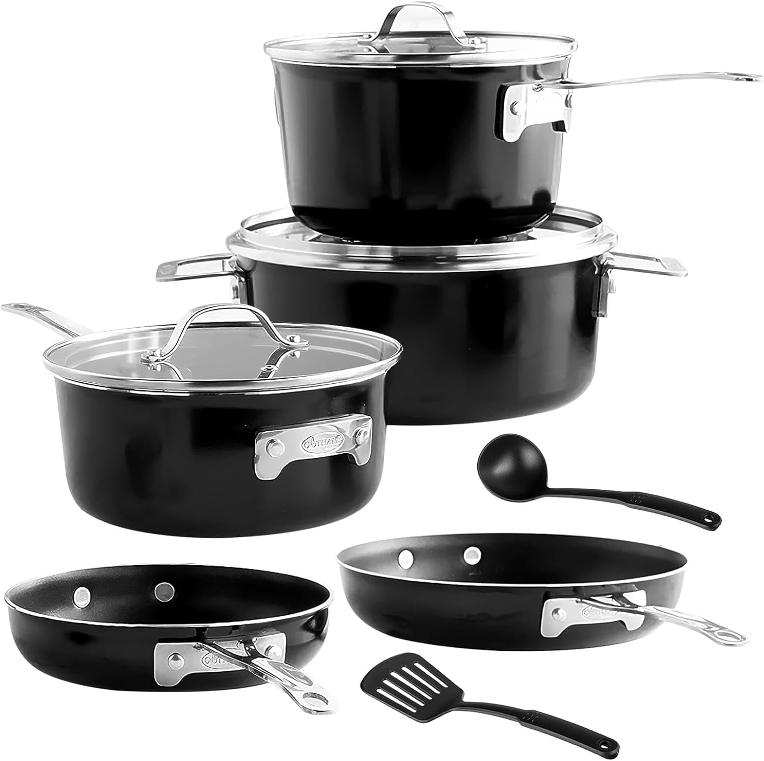 10-Piece Gotham Steel Stackmaster Pots & Pans Non-Stick Induction Cookware Set $58.95 + Free Shipping