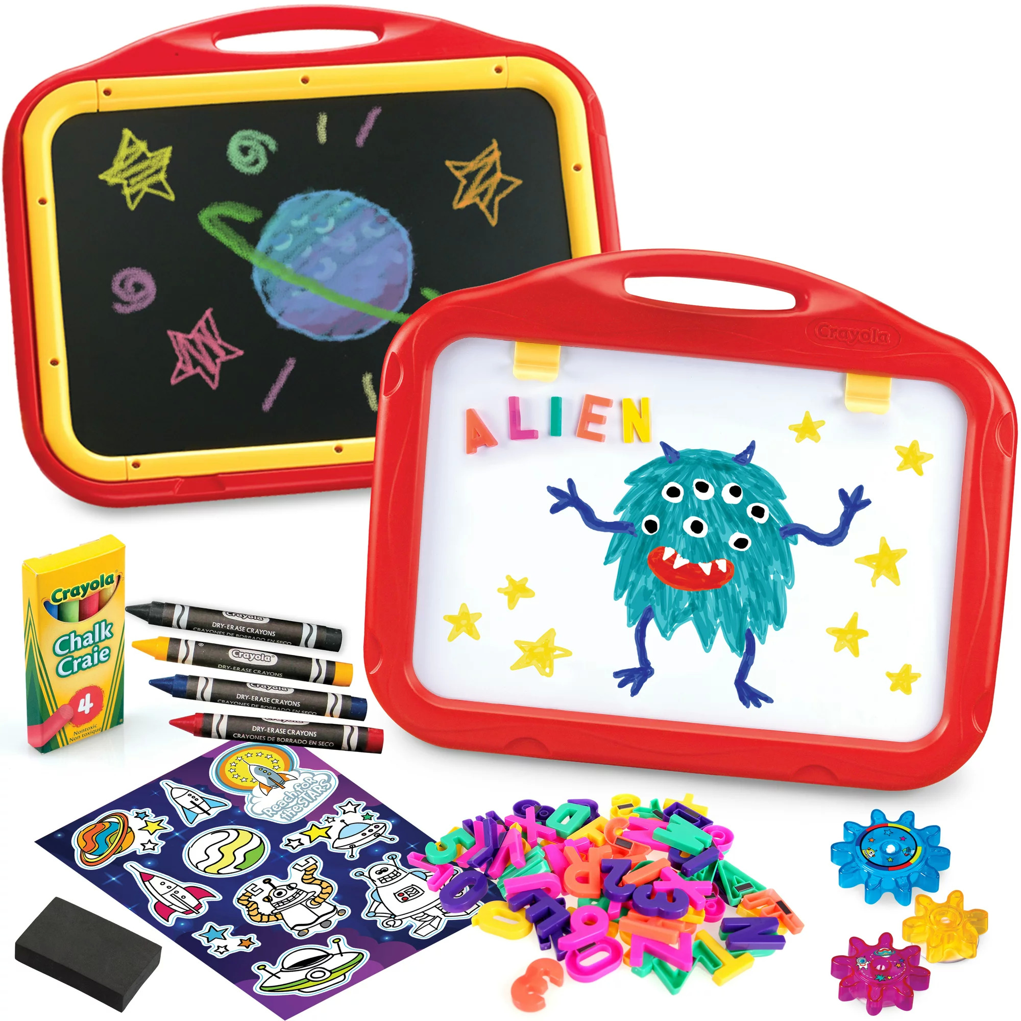 Crayola Creative Fun 2Sided Dry Erase & Chalkboard Easel w