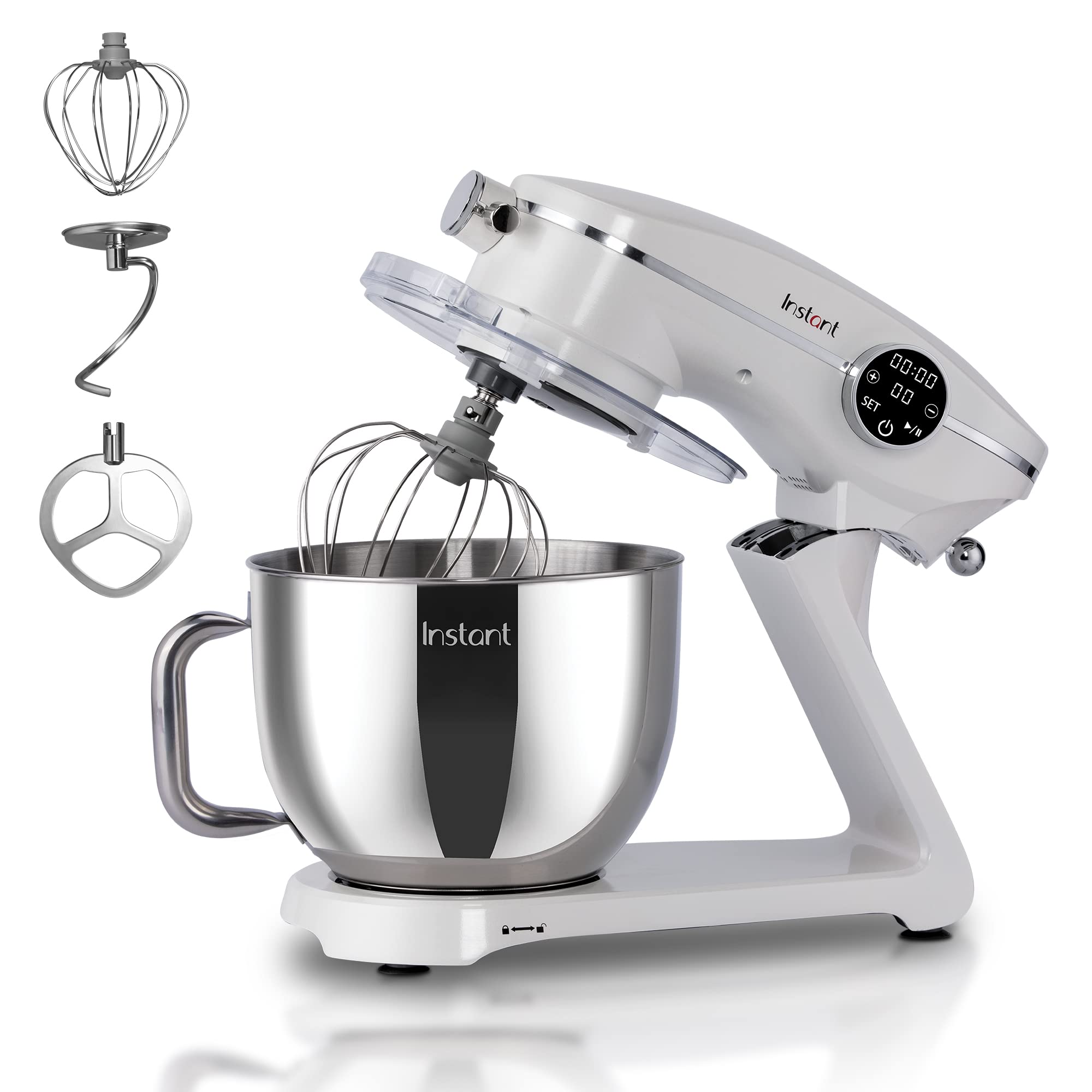 7.4-Quart Instant Pot 10-Speed Instant Stand Electric Mixer Pro w/ Digital Interface, Stainless Steel Bowl, Whisk, Dough Hook & Mixing Paddle (Pearl,600W) $188.75 + Free Shipping
