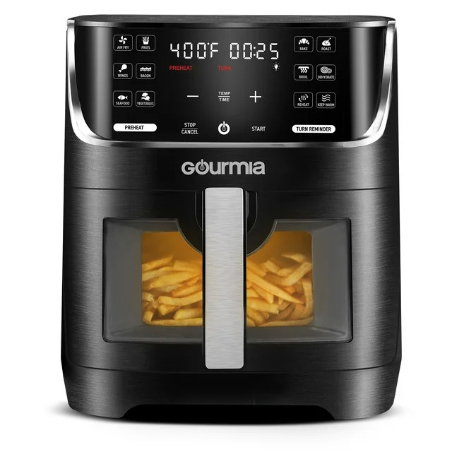 8Quart Gourmia Digital Window Air Fryer w/ 12 Presets 59
