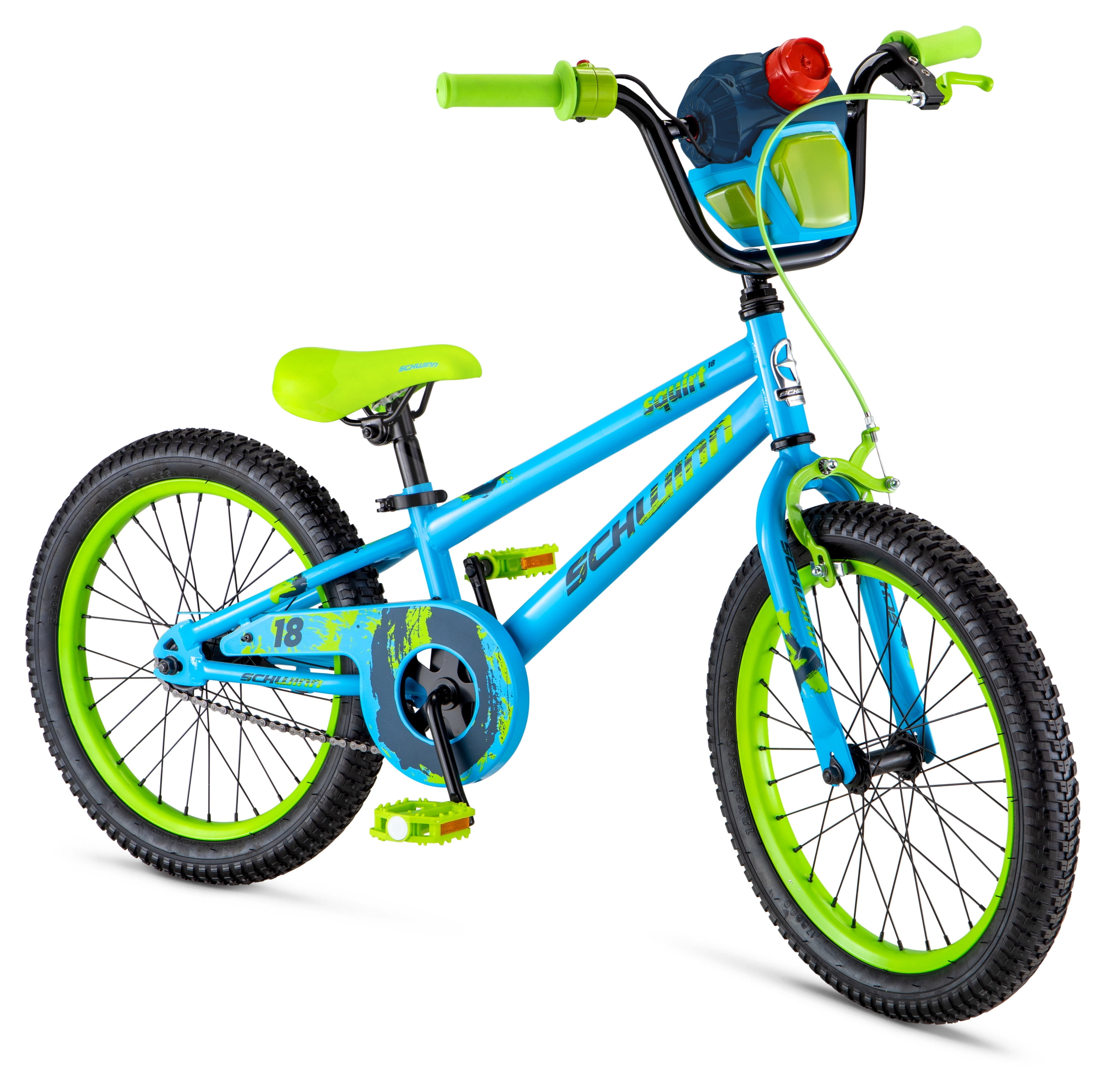Schwinn Squirt Sidewalk Kids Bike w/ Built-in Water Cannon & 18" Wheels (Blue and Green) $98 + Free Shipping