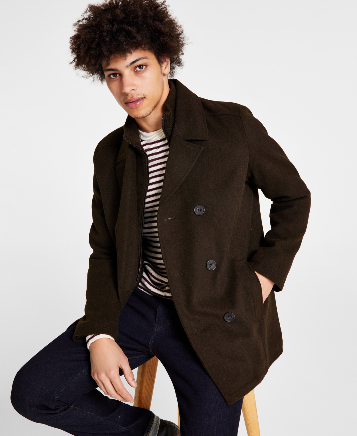 Coats: Kenneth Cole Men's Double Breasted Wool Blend Peacoat (Black) $62.50, Maralyn & Me Juniors' Hooded Faux-Fur-Trim Puffer Coat $22 + Free Store Pickup at Macy's or F/S on $25+