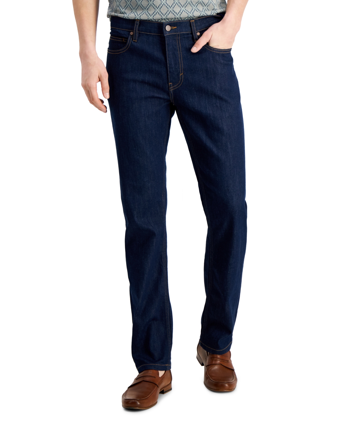 Men's Jeans: Alfani David-Rinse Straight Fit Stretch Jeans $23.93, Levi's 501 Original Fit Stretch Jeans $23.83 & More + Free Store Pickup at Macy's or F/S on $25+