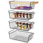 4-Pack Veckle Under Shelf Metal Basket Organizer From $16 w/ S&amp;S + Free S&amp;H