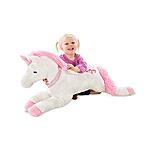 40&quot;L x 20&quot;H HearthSong Dazzle the Plush Unicorn Large Super-Soft Oversized Stuffed Animal $24.98 + Free Shipping w/ Prime or on Orders $25+