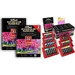 2-Pk 32-Sheet Water Color Sketch Books + 72-Ct Watercolor Paint Tubes + 10 Brushes $16 &amp; More w/ Subscribe &amp; Save