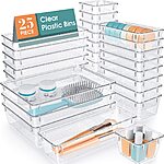 25-Pc Wowbox Plastic Drawer Organizer Set (Clear, 4 Sizes) $17.99 + F/S w/ Prime or on Orders $25+