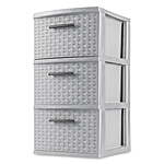 Select Stores: 3-Drawer Sterilite Plastic Weave Tower (Cement) $9.50 + Free Store Pickup