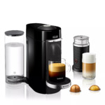 Nespresso VertuoPlus Deluxe by De'Longhi w/ Aeroccino Milk Frother (Black) $120 + Free Shipping
