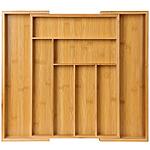 Pipishell Bamboo Expandable Drawer Organizer  w/ Wood Drawer Dividers &amp; Adjustable Cutlery Tray $14.75 + Free Shipping