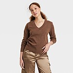 A New Day Women's Fine Gauge Crewneck or V-Neck Sweater $12, Wild Fable Crewneck Pullover Sweater $12 &amp; More + Free Store Pickup at Target or FS on $35+