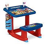 Delta Children Paw Patrol Draw &amp; Play Desk w/ Side compartment, Marker Holder w/ 10 Markers &amp; Coloring Book (Blue) $35.75 + Free Shipping