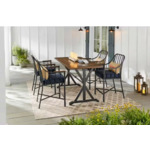 Patio Sets: 5-Piece StyleWell Bedford Farmhouse Steel Patio Dining Set w/ Blue Cushions &amp; More $359.64 + Free Ship to Home Depot