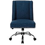 Christopher Knight Home Quentin Desk Chair (Navy Blue/Chrome) $75 + Free Shipping