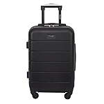 20&quot; Wrangler ABS Hard-Side Rolling Carry-on Luggage w/ USB Port &amp; Cup Holder (Black, Navy) $34.73 + Free S&amp;H w/ Walmart+ or $35+
