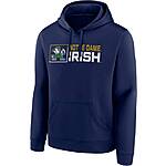 NCAA Men's Hoodies: Notre Dame Fighting Irish Navy Pullover Hoodie $25 &amp; More + Free Store Pickup at Dick's Sporting Goods or FS on $49+