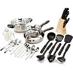 32-Piece Gibson Value Lybra Kitchen Cookware Combination Set (Stainless Steel) $30.32  + Free S&amp;H w/ Walmart+ or $35+