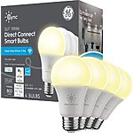 4-Pack GE Cync Smart Direct Connect Light Bulbs (60W, Soft White) $19 + Free Shipping