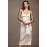 Anthropologie Extra 50% Off Wedding Gowns: Women's BHLDN Piper V-Neck Side-Slit Satin Gown $42.50 &amp; More + Free Store Pickup or F/S $50+