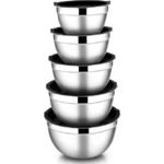 10-Pc Vesteel Stainless Steel Nested Mixing Bowls w/ Lids (Black or Multicolor) $19