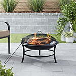 Mainstays 26&quot; Round Iron Outdoor Wood Burning Fire Pit w/ Spark Screen &amp; Poker $29.96 + F/S w/ Walmart+ or on Orders $35+