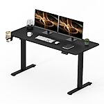 55" x 24" FitStand Adjustable Electric Standing Desk (Black or Maple) $100 + Free Shipping