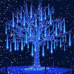8-Tubes 12&quot; Aukora Christmas Lights Outdoor Meteor Shower Falling Rain Lights (Blue, Multicolor) $5.49 + Free Shipping