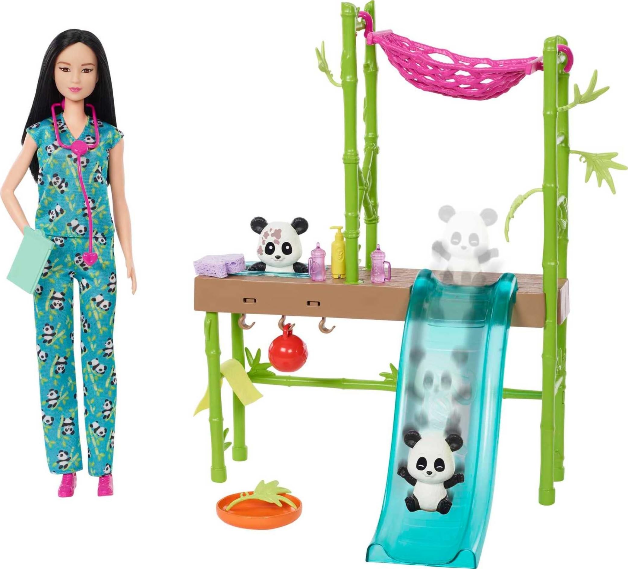 Barbie Careers Doll & Playset: Baby Panda Care and Rescue with Vet Doll, 2 Color-Change Pandas & 20+ Accessories $16.93 + Free Shipping w/ Prime or on $35+