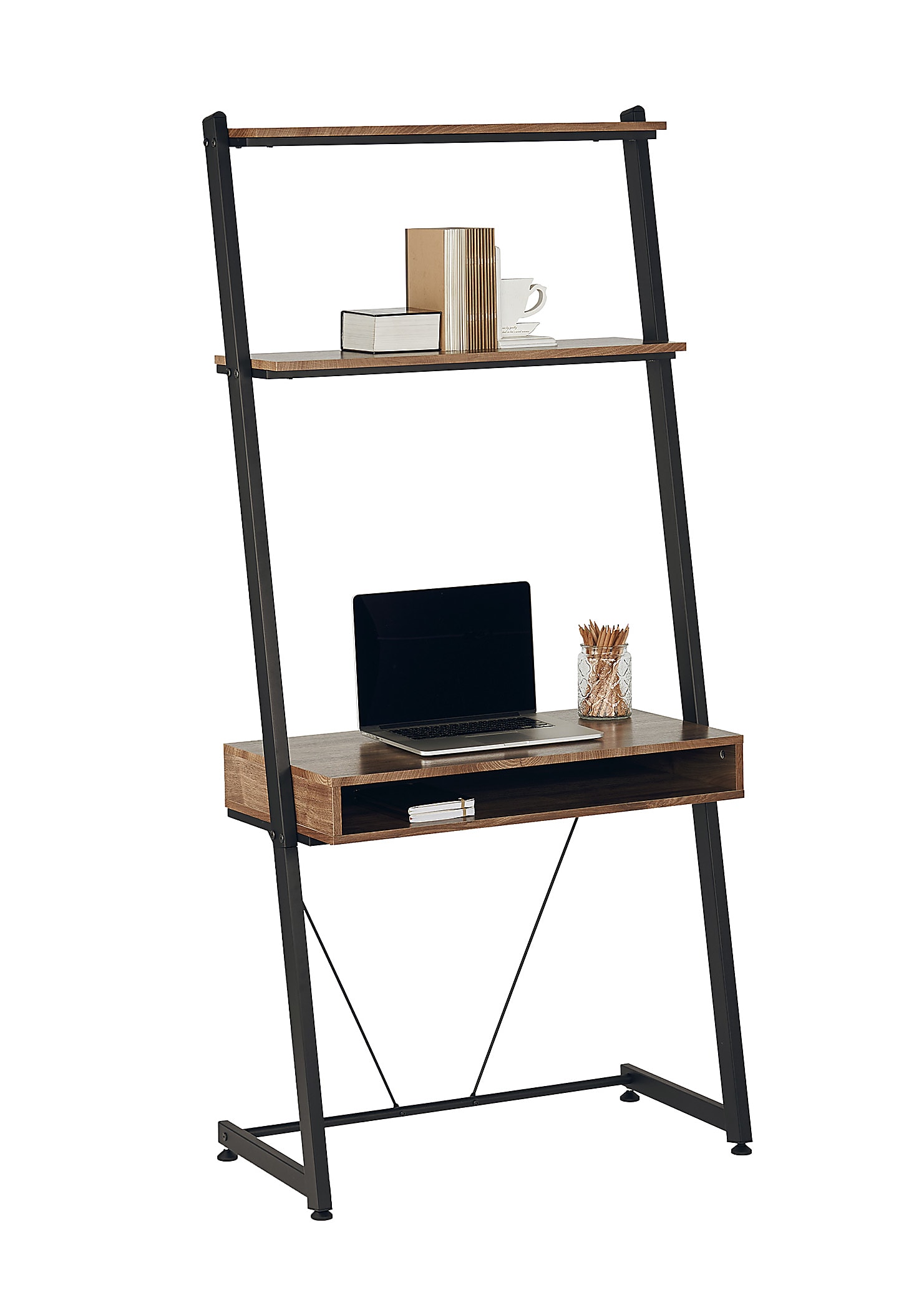 35" Realspace Belling Leaning Computer Desk (Modern Oak) $80 + Free Shipping