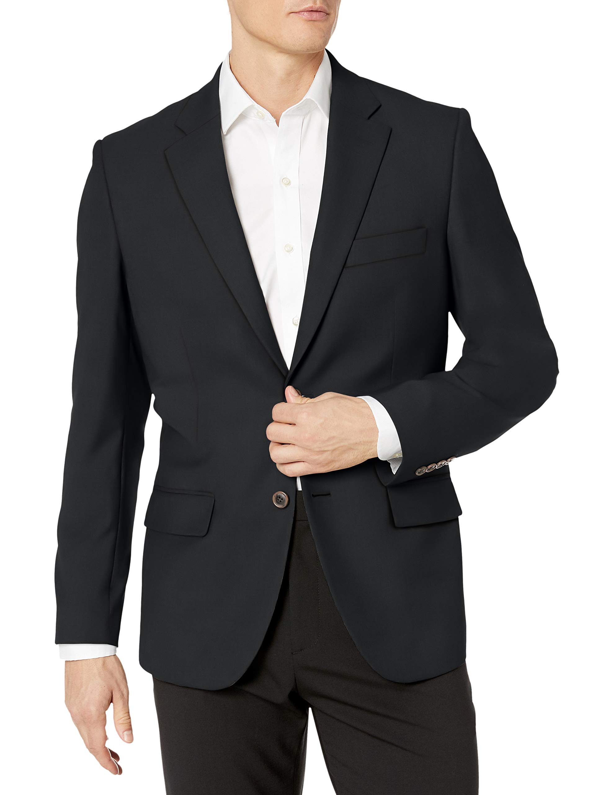 Amazon Essentials Men's Long-Sleeve Classic-fit Button-Front Stretch Blazer (Black, Size: 38) $53.90 + Free Shipping