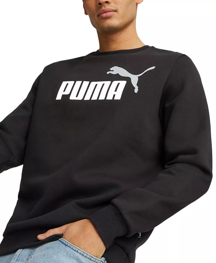 **Today Only** Puma Men's ESS+ Big Logo Crewneck Sweatshirt (Black, Blue, Gray, Size: S-2XL) $16 +  F/S on $25+