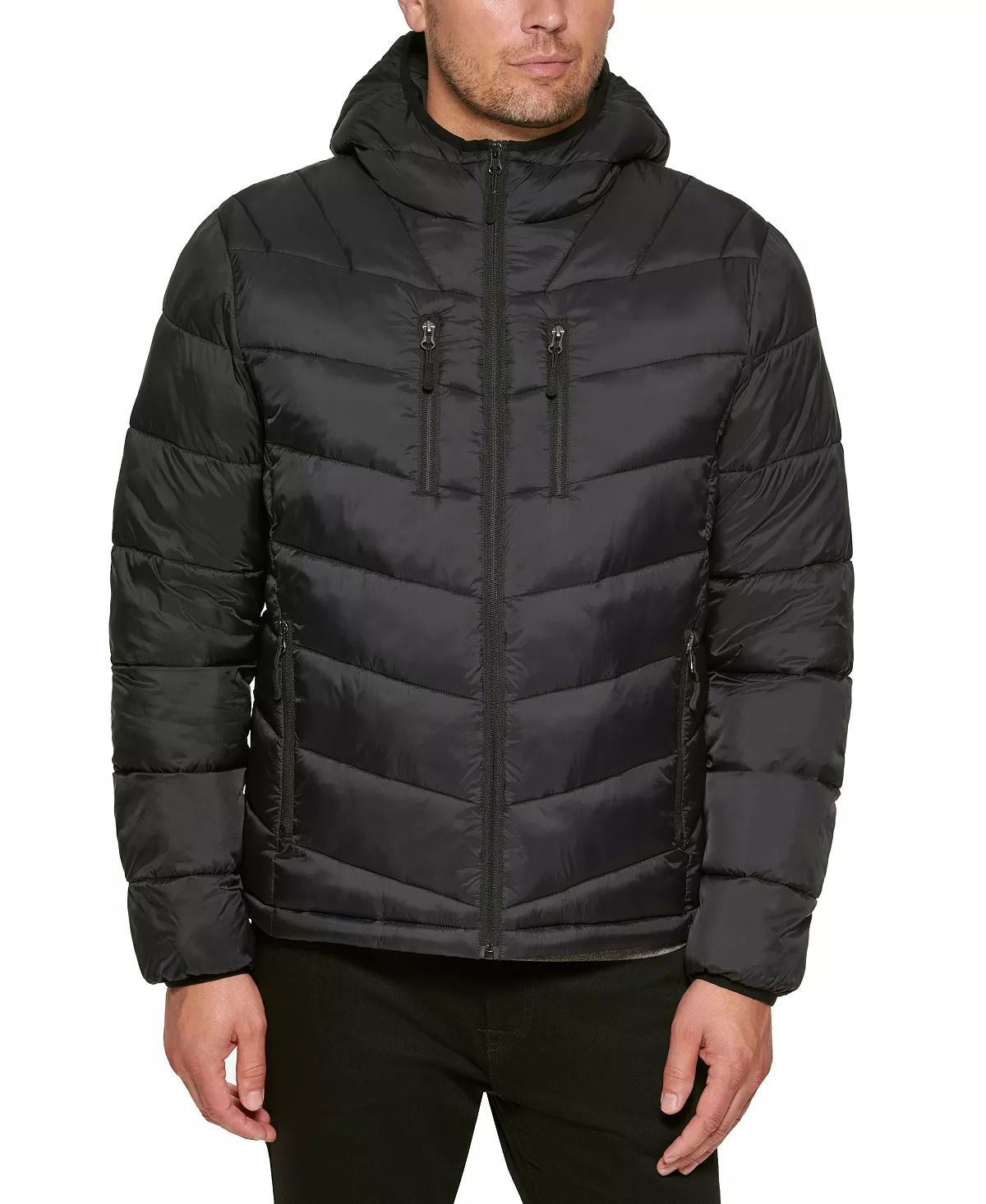 ** Today Only** Club Room Puffer Jackets: Men's Chevron Quilted Hooded Puffer Jacket or Down Packable Puffer Jacket (Various) $25 & More + Free Shipping