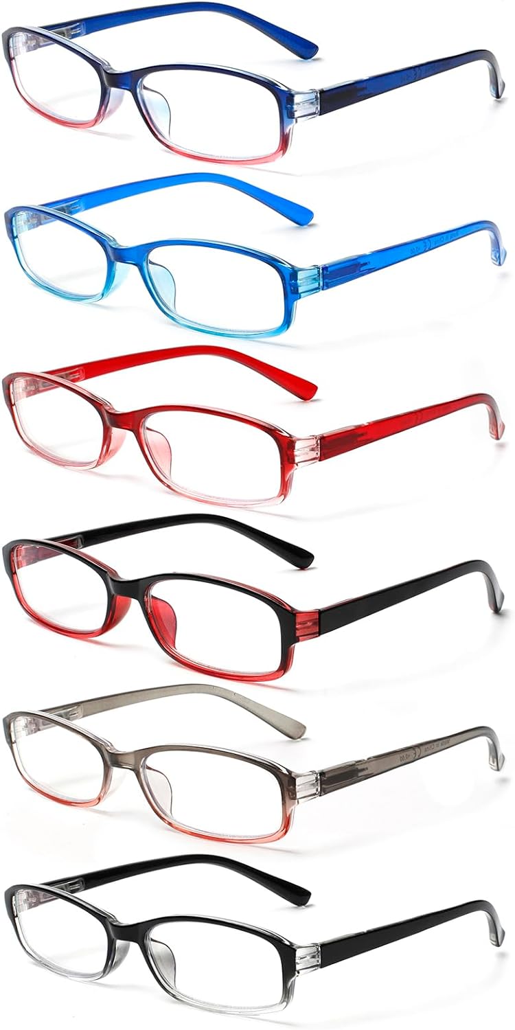 6-Pack Norperwis Women's Blue Light Blocking Spring Hinge Fashion Eyeglasses (0.75) $8.99 + Free Shipping w/ Prime