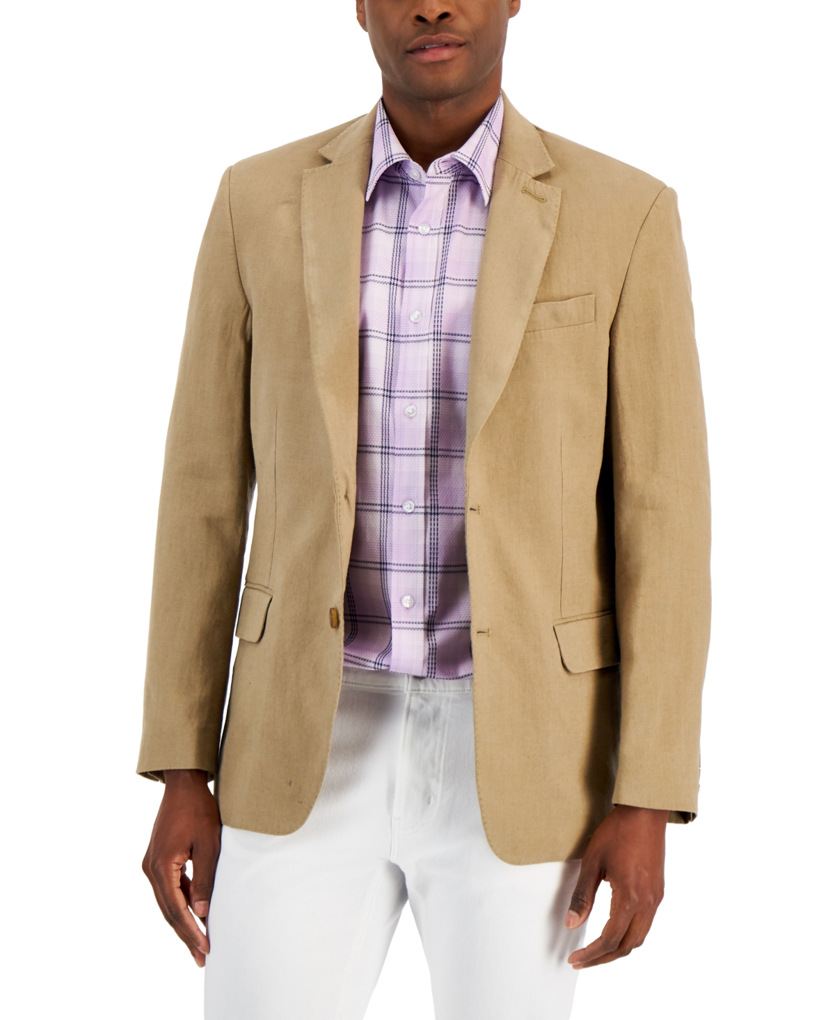 Club Room Men's 100% Linen Blazer Jacket (Grey Slate, White, Natural Khaki) $60 + Free Shipping