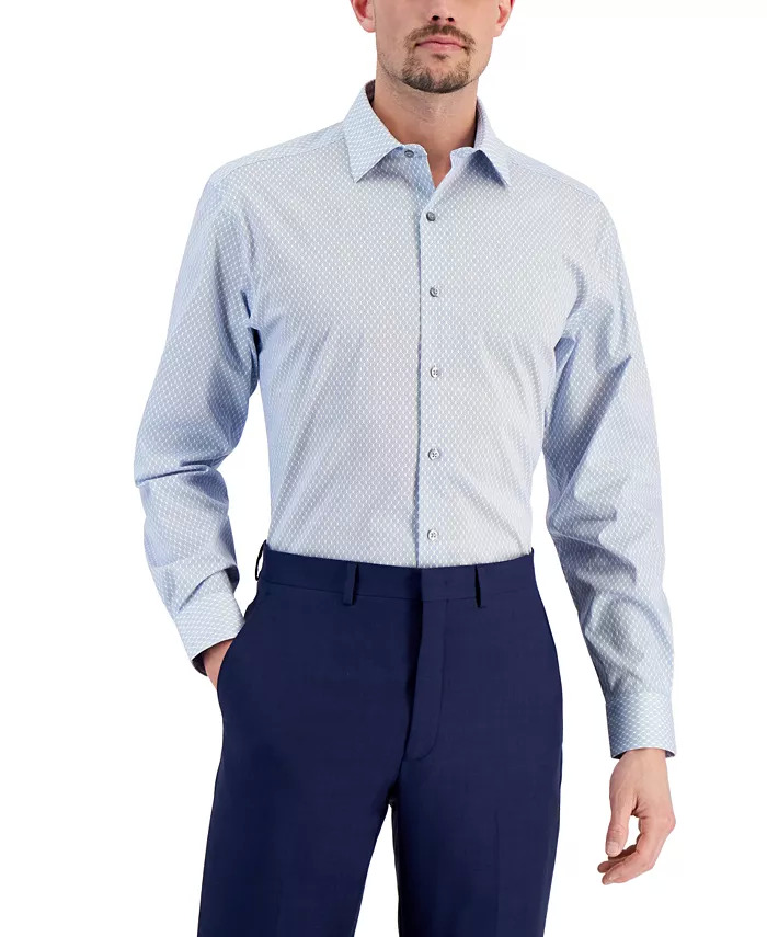 Men's Dress Shirts: Alfani Stain Resistant Honeycomb Dress Shirt $17.50, Bench DNA Men's Carlow Flannel Shirt $16.80 & More + Free Store Pickup at Macy's or F/S on $25+