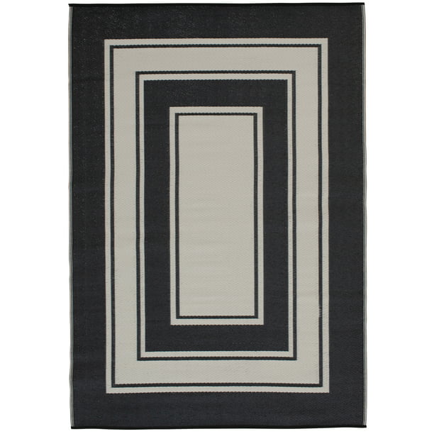 5' x 7' Mainstays Reversible Outdoor Area Rug (Black Border) $19.97 + Free S&H w/ Walmart+ or $35+