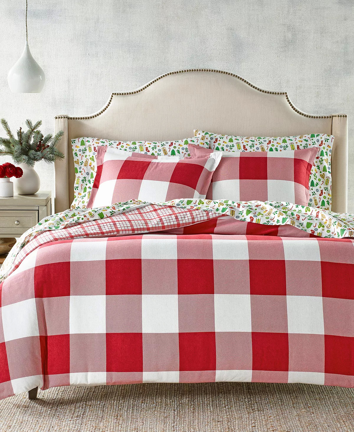 Charter Club Flannel 100% Cotton Duvet Cover (Full/Queen, Red Check) $15.93 King $19.93 + Free Store Pickup at Macy's or F/S on $25+