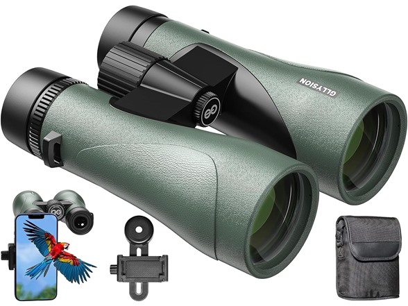 Gllysion 12X50mm Waterproof Binoculars w/ Bak4 Prisms, Storage Bag & Phone Adapter $40 + Free Shipping w/ Amazon Prime