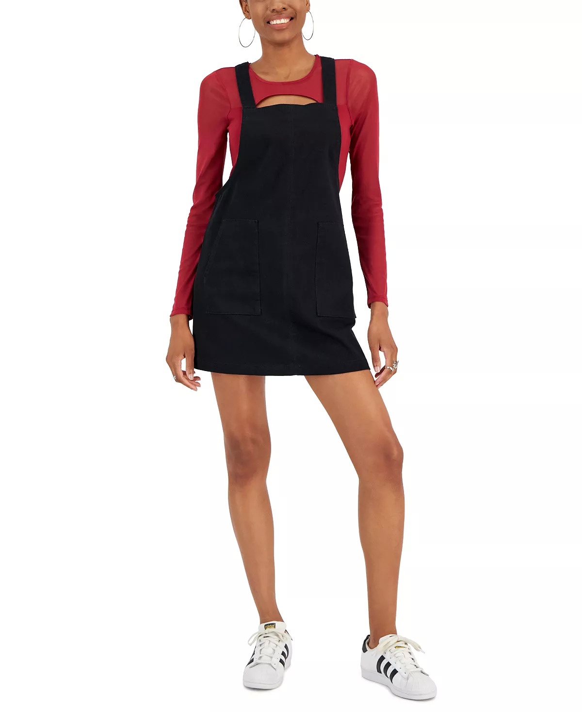 Juniors' Tinseltown Denim Pullover Pinafore $11.24, Women's And Now This Velour Dress $8.86 & More + Free Store P/U at Macy's or F/S on $25+