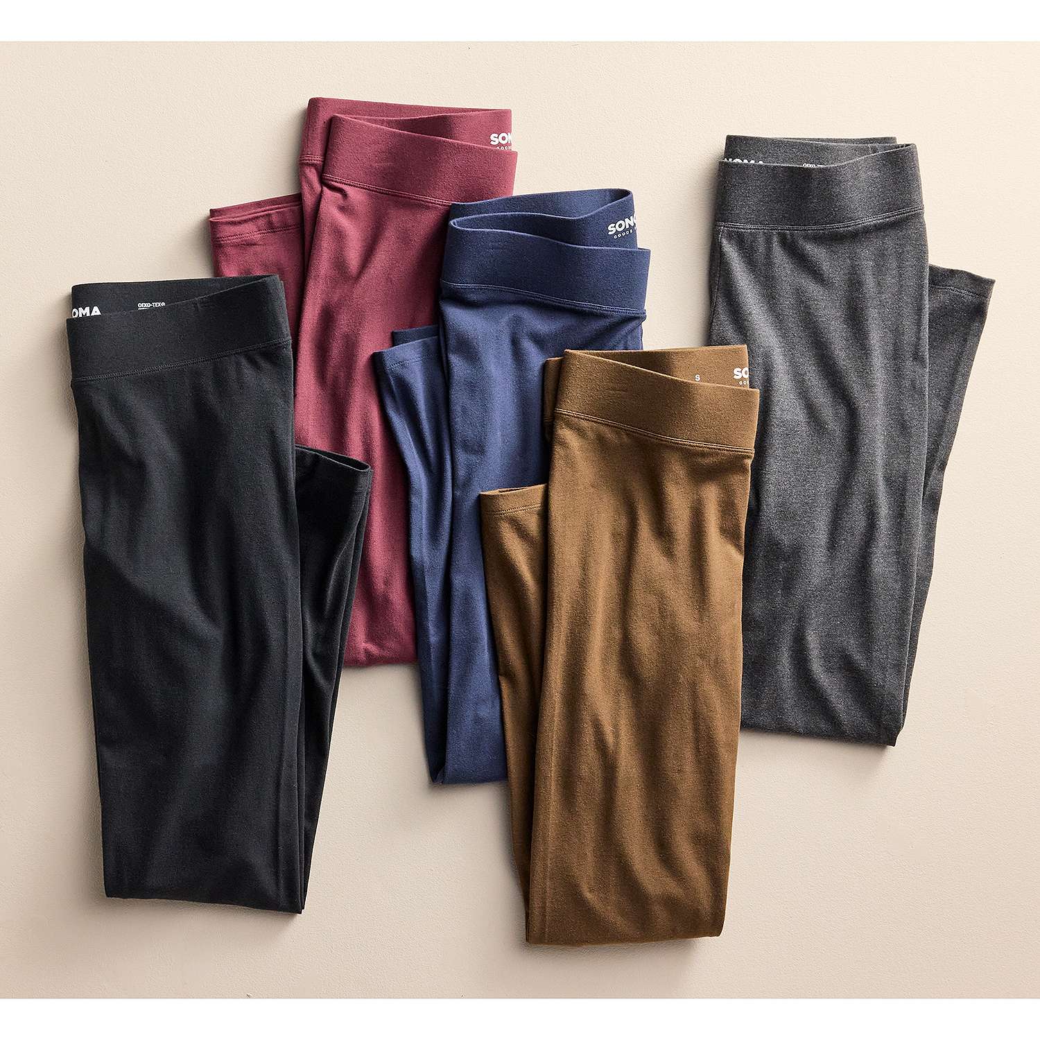 Women's Sonoma Goods For Life Wide Waist-Band Capri Leggings (Various Colors) $6.80, MidRise Leggings $7.63 + Free Store Pickup at Kohl's or F/S on Orders $49+