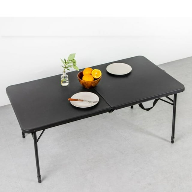 4'  Mainstays Fold-in-Half Adjustable Folding Table (Rich Black) $34.88 + Free S&H w/ Walmart+ or $35+