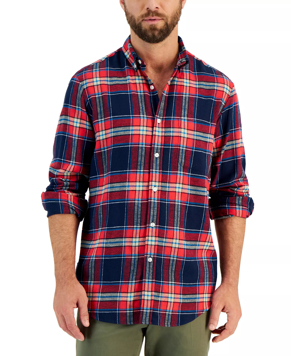 Club Room Men's Regular-Fit Plaid Flannel Shirt (Various) $9.86 + Free Store Pickup at Macy's or Free Shipping on $25+